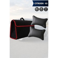 Automod Citroen C2 Uyumlu Koltuk Yastığı Lüks Bagaj Çantası Spor Model Siyah Renk