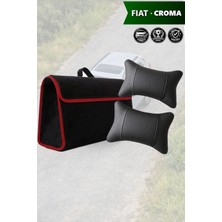 Automod Fiat Croma Uyumlu Lüks Koltuk Yastığı Bagaj Çantası Spor Model Siyah Renk