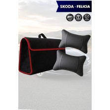 Automod Skoda Felicia Uyumlu Lüks Bagaj Çantası Spor Model Koltuk Yastığı Siyah Renk