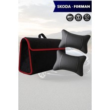 Automod Skoda Forman Uyumlu Koltuk Yastığı Lüks Spor Model Bagaj Çantası Siyah Renk