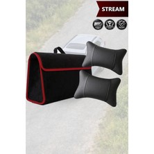 Automod Stream Uyumlu Koltuk Yastığı Spor Model Lüks Bagaj Çantası Siyah Renk