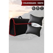 Automod Volkswagen Vento Uyumlu Koltuk Yastığı Spor Model Lüks Bagaj Çantası Siyah Renk