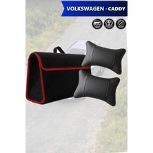 Automod Volkswagen Caddy Uyumlu Koltuk Yastığı Spor Model Bagaj Çantası Lüks Siyah Renk