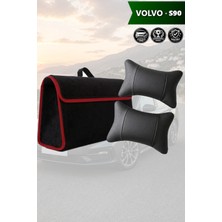 Automod Volvo S90 Uyumlu Bagaj Çantası Lüks Spor Model Koltuk Yastığı Siyah Renk