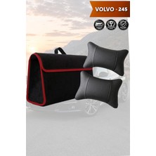 Automod Volvo 245 Uyumlu Spor Model Bagaj Çantası Lüks Koltuk Yastığı Siyah Renk