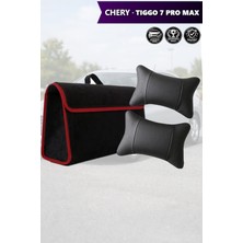 Automod Chery Tiggo 7 Pro Max Uyumlu Bagaj Çantası Lüks Spor Model Koltuk Yastığı Siyah Renk