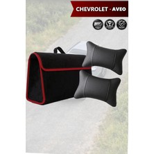 Automod Chevrolet Aveo Uyumlu Koltuk Yastığı Bagaj Çantası Spor Model Lüks Siyah Renk