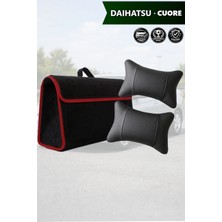 Automod Daihatsu Cuore Uyumlu Spor Model Koltuk Yastığı Bagaj Çantası Lüks Siyah Renk