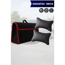 Automod Daihatsu Delta Uyumlu Koltuk Yastığı Spor Model Lüks Bagaj Çantası Siyah Renk