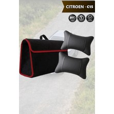 Automod Citroen C15 Uyumlu Lüks Spor Model Bagaj Çantası Koltuk Yastığı Siyah Renk