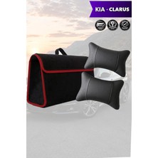 Automod Kia Clarus Uyumlu Koltuk Yastığı Bagaj Çantası Lüks Spor Model Siyah Renk