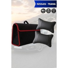 Automod Nissan Teana Uyumlu Spor Model Lüks Koltuk Yastığı Bagaj Çantası Siyah Renk