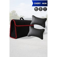 Automod Chery Alia Uyumlu Koltuk Yastığı Bagaj Çantası Lüks Spor Model Siyah Renk