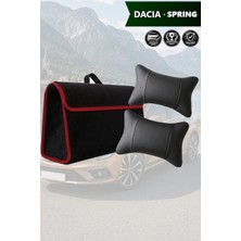 Automod Dacia Spring Uyumlu Spor Model Koltuk Yastığı Lüks Bagaj Çantası Siyah Renk