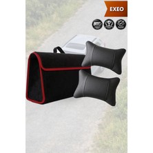 Automod Exeo Uyumlu Lüks Spor Model Bagaj Çantası Koltuk Yastığı Siyah Renk