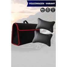 Automod Volkswagen Variant Uyumlu Spor Model Bagaj Çantası Lüks Koltuk Yastığı Siyah Renk
