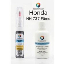 COLORGUARD Honda NH 737 Füme İğneli & Fırçalı Şişe Rötuş Boyası ve Yüzey Temizleme Solüsyonu Seti
