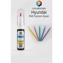 COLORGUARD Hyundai PAE Fantom Siyah Rötuş Boyası ve 5'li Rötuş Çubuğu Hassas Uygulama Seti