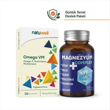 Natuwell Omega Vm 30 Yumuşak Kapsül ve Magnezyum Complex 60 Tablet