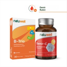 Natuwell Demir C 60 Kapsül ve B-Trio 30 Dilaltı Tablet