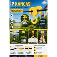 BENCEAL 3’lü Set Ip Kancası Kaymaz Sabit Askı Aparatı Çamaşır Ipi Kancası Çok Amaçlı Halat ve Ip Askı Aparatı