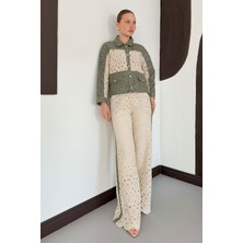 Very Moda Kot Detaylı Dantel Pantolon | F1759