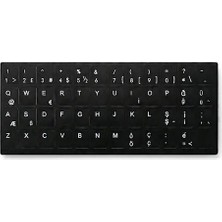 1 Adet Türkçe Q Klavye Sticker Notebook Pc Uyumlu Klavye Etiketi Silinmez Yapışkanlı Türkçe Harfler