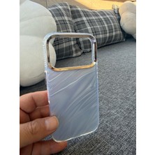 Mavi Makro Krom Parlaklığında 3D Dalgalı Yüzey Ipone 17 Pro Max Kılıf