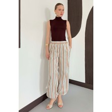 Very Moda Çizgili Salaş Pantolon | D3094
