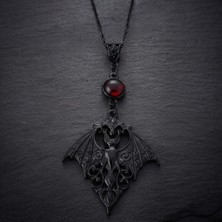 Dükkan Design Gothic Bat Wing Kolye