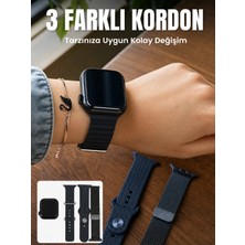 Hype Store Amoled Ekranlı Bluetooth Aramalı 3 Kordonlu Akıllı Saat