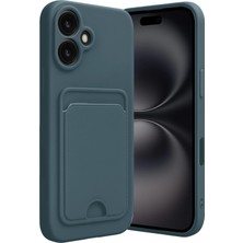 Kmrsfres Newface Iphone 16 Kılıf Kelvin Kartvizitli Silikon - Koyu Yeşil