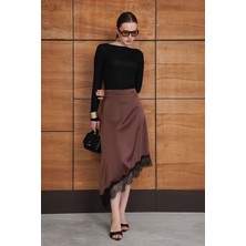 Very Moda Dantelli Asimetrik Etek  | D2951