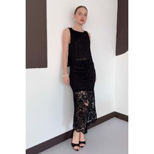 Very Moda Dantel Uzun Etek  | D3012