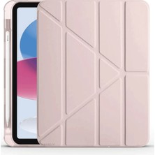 Kmrsfres Newface Ipad 2022 10.9 (10.nesil) Kılıf Kalemlikli Mars Tablet Kılıfı - Rose Gold