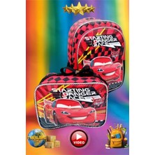 TAN EXPRESS Lüx Okul Sırt Çantası Iki Gözlü + Beslenme Çantası Ilk Öğretim Erkek 40X30X17 cm 1 Adet (Videolu)