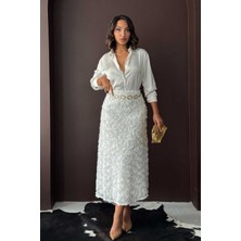 Very Moda Gül Süzüneli Etek | F2005
