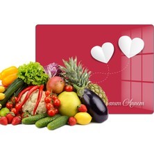Reflexa Cam Kesme Tahtası Kapli "canım Annem" Tasarımlı Çok Amaçlı 35 x 25 cm