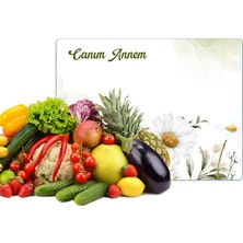 Reflexa Cam Kesme Tahtası Papatyalı "canım Annem" Tasarımlı Çok Amaçlı 35 x 25 cm