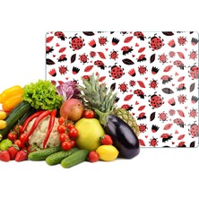 Reflexa Cam Kesme Tahtası Uğur Böceği Tasarımlı Çok Amaçlı 35 x 25 cm