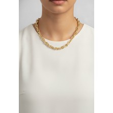 Enco Store cm Kalın Burgu Model Gold Renk 60 cm Kadın Kolye