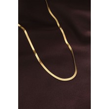 Enco Store 316L Çelik Altın Renk 60 cm Italyan Zincir Kolye