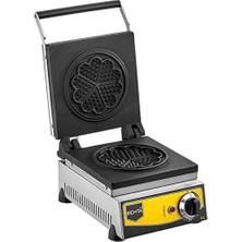 Çiçek Model Waffle Makinası, Elektrikli, Gümüş, 16 cm