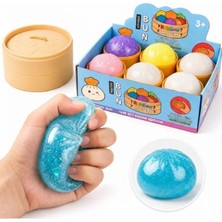 Abnturk 1 Adet Squishy Çin Mantısı Renkli Simli Sürpriz Sukuşi Oyuncak Yumuşak Stres Oyuncağı 6cm Küçük Boy