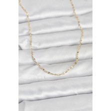 Enco Store cm 14K Gold Renk Gemici Zincir Model 60 cm Kadın Kolye