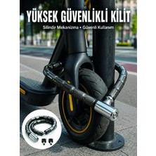 Enco Store Şeffaf Pvc Kaplamalı Dayanıklı Motosiklet ve Bisiklet Güvenlik Kilidi