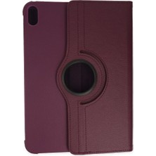 Enco Store Apple iPad 2022 10.9 (10.nesil) Kılıf 360 Tablet Deri Kılıf - Mürdüm