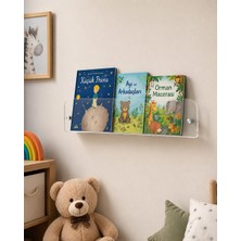 Osea Reklam Organizasyon Şeffaf Kitaplık, Düz Kesim 3 mm Plexi Akrilik Kitaplık, 30-50-70 cm