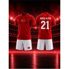 Türkiye Fifa 2026 Dünya Kupası Barış Alper Çocuk Forması 2'li Set (Red)