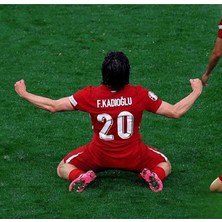 Türkiye Milli Takımı Euro 2024 Ferdi Kadıoğlu Deplasman Forması (Red)